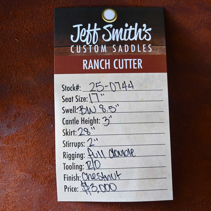 17" JEFF SMITH BUSTER WELCH RANCH CUTTER SADDLE Saddles - New Jeff Smith