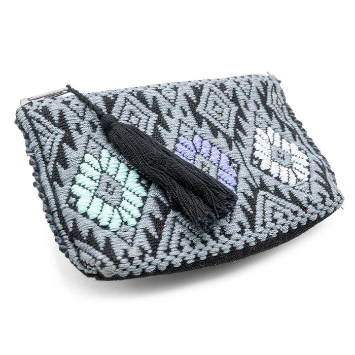 Medium Zipper Pouch - Grey/Purple WOMEN - Accessories - Handbags - Clutches & Pouches San Pancho Artisans