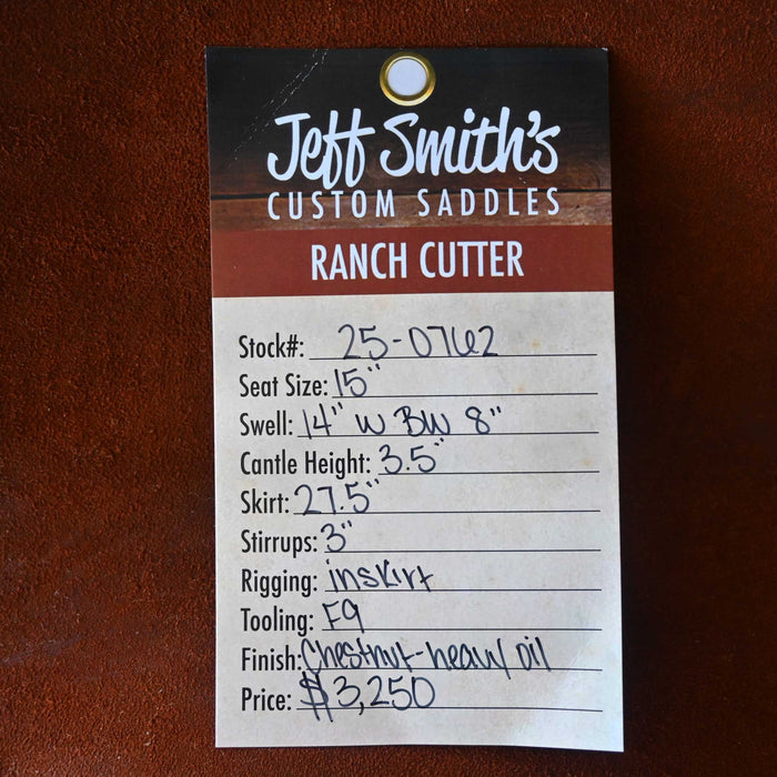 15" JEFF SMITH BUSTER WELCH RANCH CUTTER SADDLE Saddles - New Jeff Smith