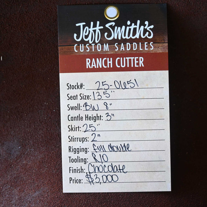 13.5" JEFF SMITH BUSTER WELCH RANCH CUTTER SADDLE Saddles - New Jeff Smith
