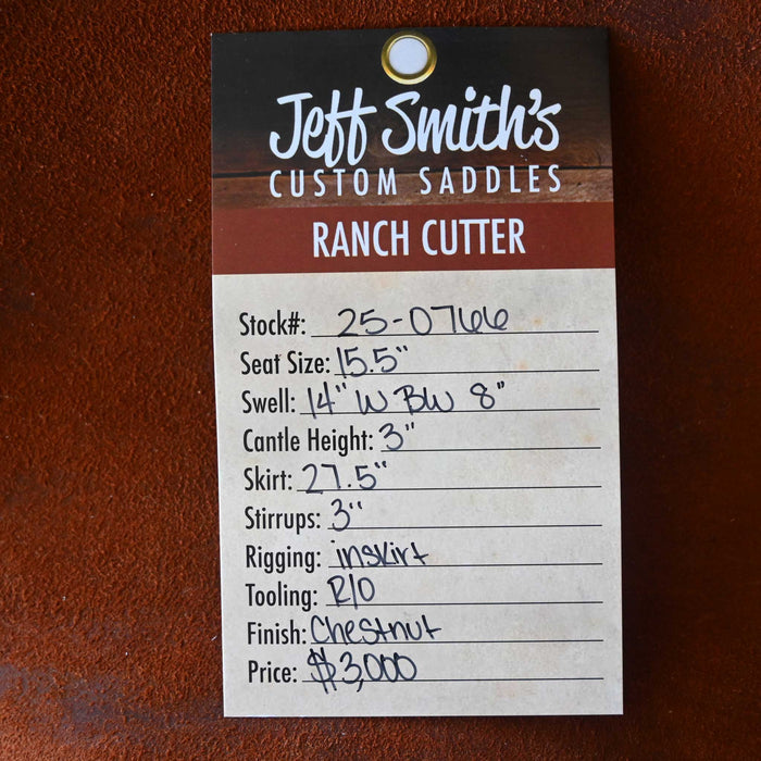 15.5" JEFF SMITH BUSTER WELCH RANCH CUTTER SADDLE Saddles - New Jeff Smith