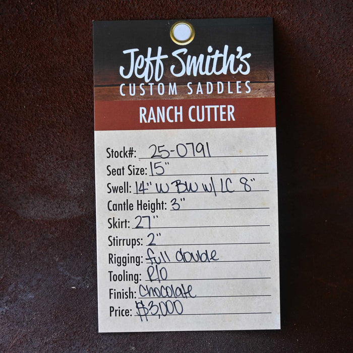 15" JEFF SMITH BUSTER WELCH RANCH CUTTER SADDLE Saddles - New Jeff Smith