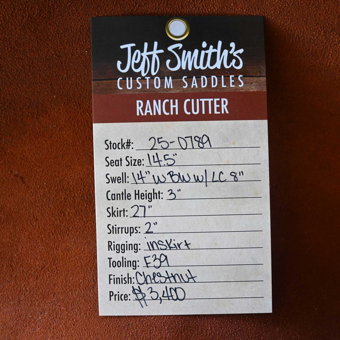 14.5" JEFF SMITH BUSTER WELCH RANCH CUTTER SADDLE Saddles - New Jeff Smith