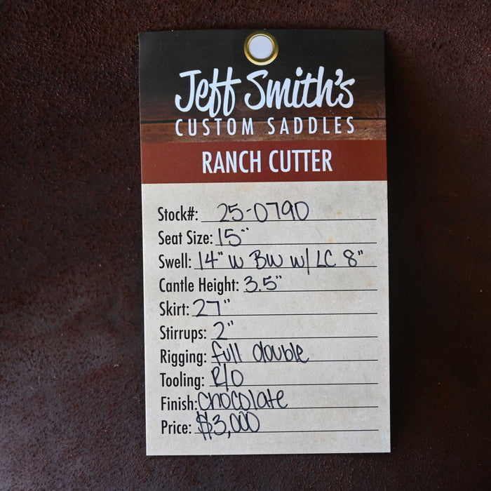 15" JEFF SMITH BUSTER WELCH RANCH CUTTER SADDLE Saddles - New Jeff Smith