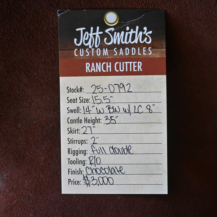 15.5" JEFF SMITH BUSTER WELCH RANCH CUTTER SADDLE Saddles - New Jeff Smith