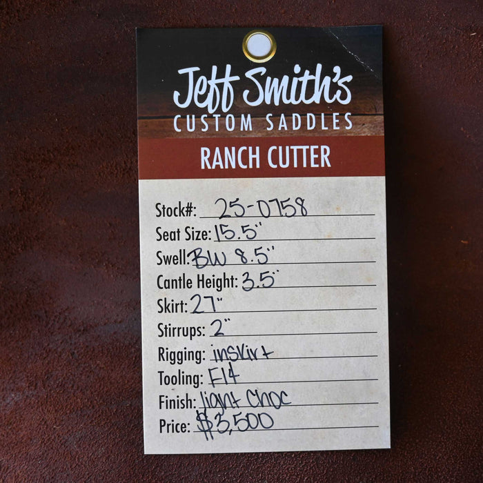 15.5" JEFF SMITH BUSTER WELCH RANCH CUTTING SADDLE Saddles - New Jeff Smith