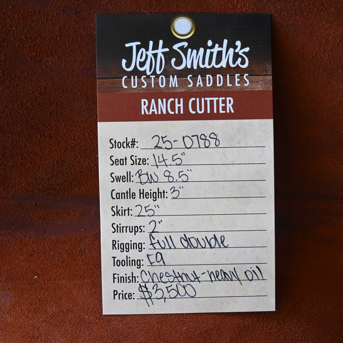 14.5" JEFF SMITH BUSTER WELCH RANCH CUTTER SADDLE Saddles - New Jeff Smith
