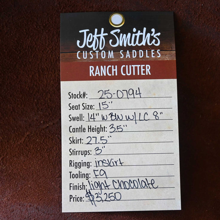 15" JEFF SMITH BUSTER WELCH RANCH CUTTER SADDLE Saddles - New Jeff Smith