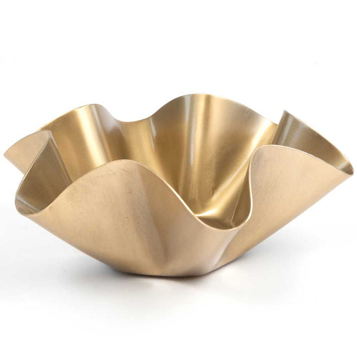 Mud Pie Shiny Brass Nested Ruffle Bowl - Small HOME & GIFTS - Home Decor - Decorative Accents Mud Pie