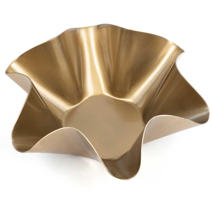 Mud Pie Shiny Brass Nested Ruffle Bowl - Small HOME & GIFTS - Home Decor - Decorative Accents Mud Pie
