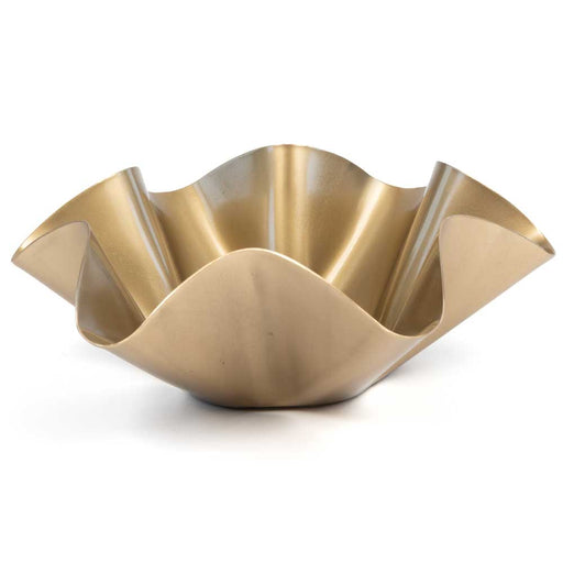 Shiny Brass Nested Ruffle Bowl - Large HOME & GIFTS - Home Decor - Decorative Accents Mud Pie