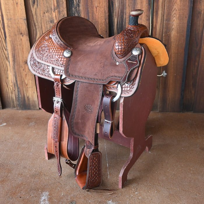 15.5" TESKEY'S TEAM ROPING SADDLE Saddles - New Teskey's Saddlery