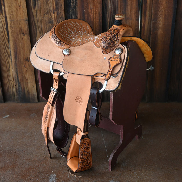 14.5" TESKEY'S CALF ROPING SADDLE Saddles - New Teskey's Saddlery