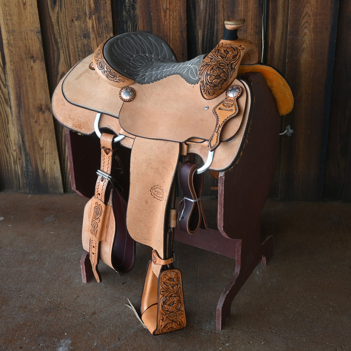 14.5" TESKEY'S CALF ROPING SADDLE Saddles - New Teskey's Saddlery