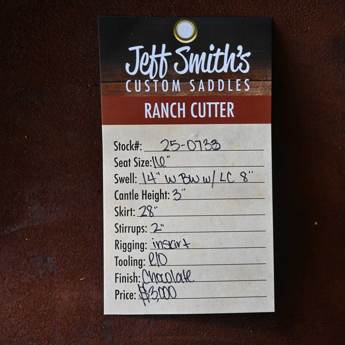 16" JEFF SMITH BUTSER WELCH RANCH CUTTER SADDLE Saddles - New Jeff Smith