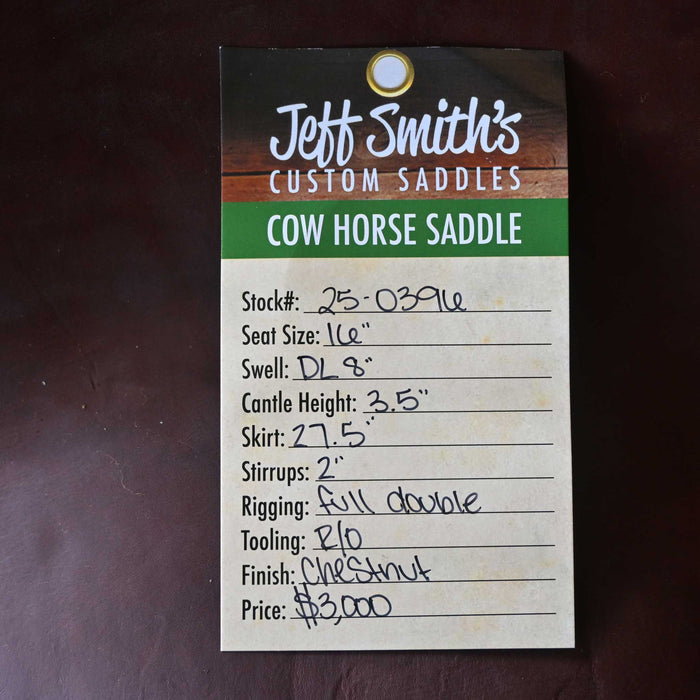 16" JEFF SMITH DON LESON COW HORSE SADDLE Saddles - New Jeff Smith