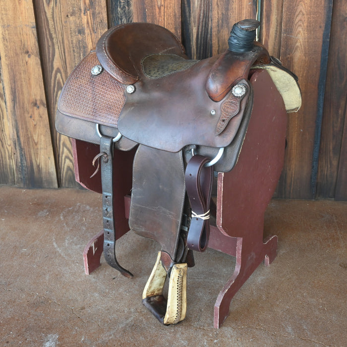 15.5" USED WENGER'S ROPING SADDLE Saddles - Used Wenger's