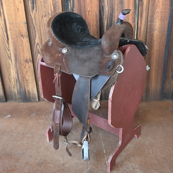 15" USED DOUBLE J BARREL SADDLE