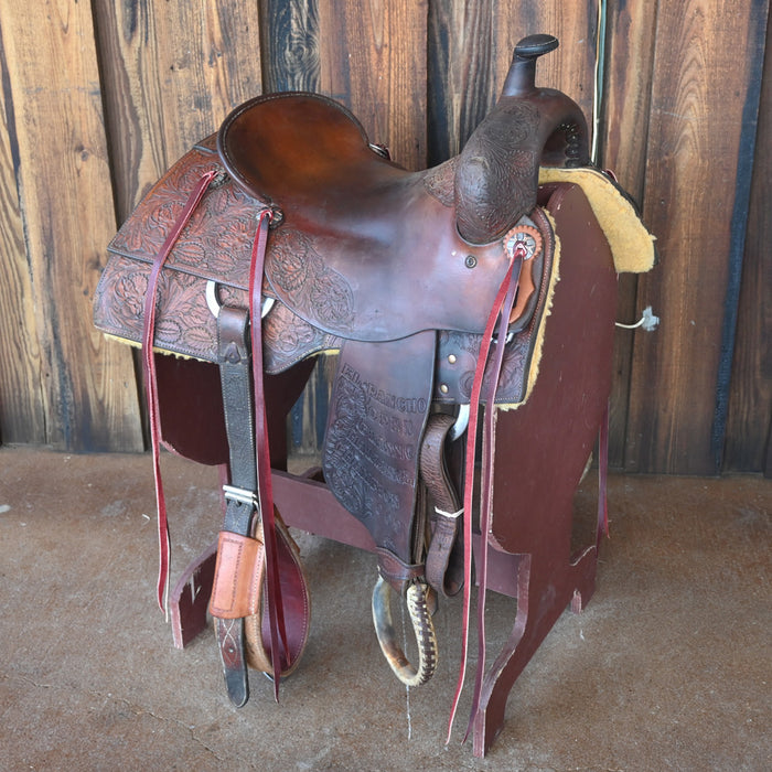 16" USED ROO HIDE RANCH CUTTER SADLE