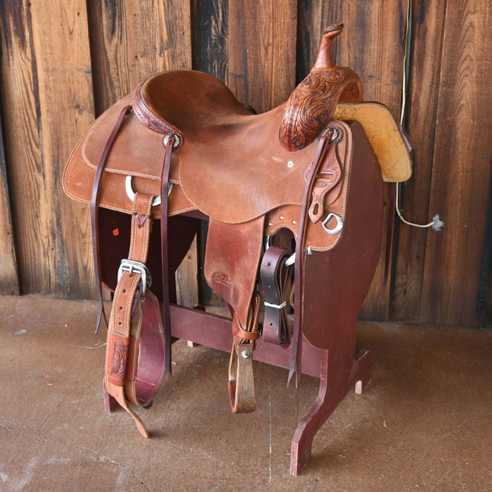 16" USED JEFF SMITH BUSTER WELCH CUTTING SADDLE