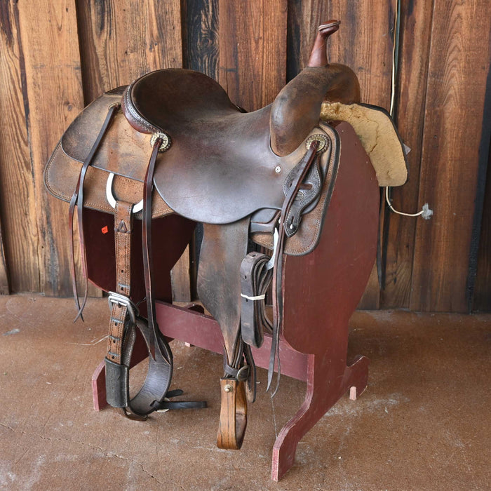 16" USED JEFF SMITH BEAU GALYEAN CUTTING SADDLE