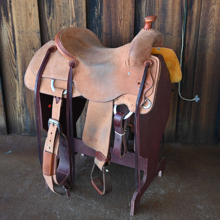 16" USED JEFF SMITH COW HORSE SADDLE