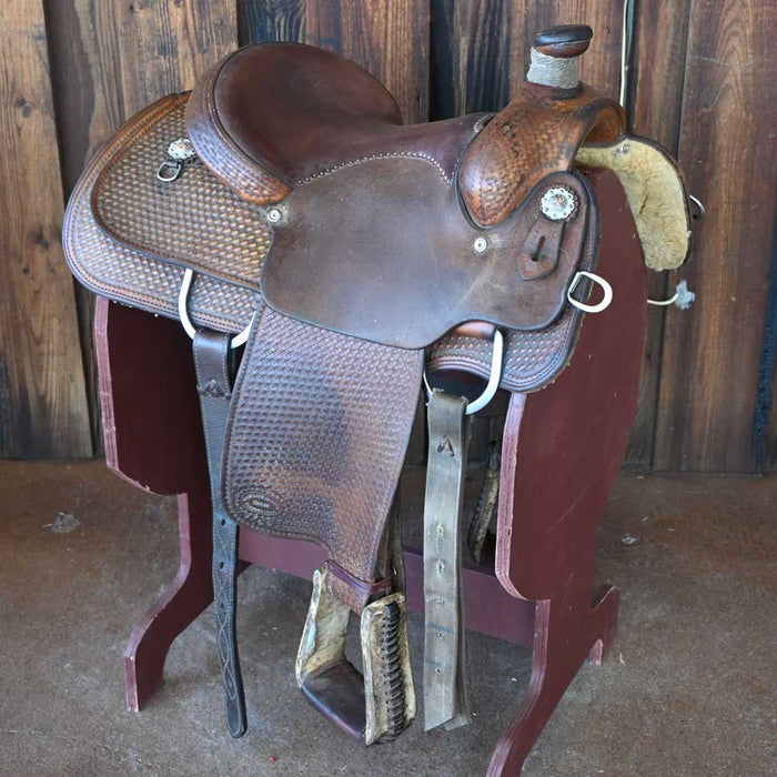 14.5" USED GARY LYNN JOHNSON ROPING SADDLE Saddles - Used Gary Lynn Johnson