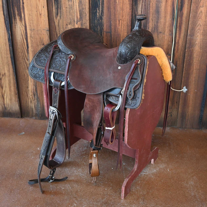 16" USED JEFF SMITH BUSTER WELCH RANCH CUTTER SADDLE