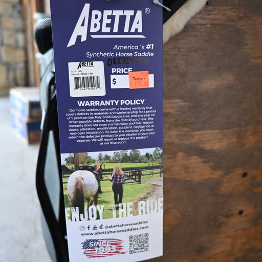 17" ABETTA SUBLIME COMFORT SADDLE Saddles - New Abetta Saddle Co