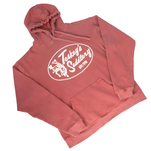 Teskey's Saddlery Retro Oval Hoodie - Red TESKEY'S GEAR - Sweatshirts Teskey's