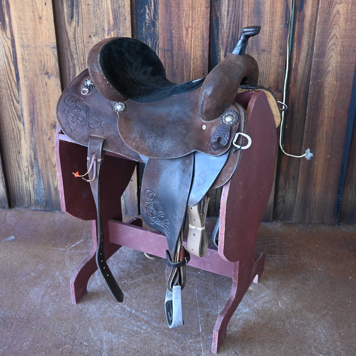 14.5" USED DOUBLE J POZZI PRO BARREL SADDLE