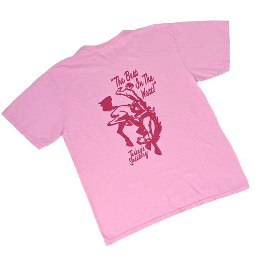 Teskey's Retro Best In The West Tee - Hot Pink TESKEY'S GEAR - SS T-Shirts Teskey's