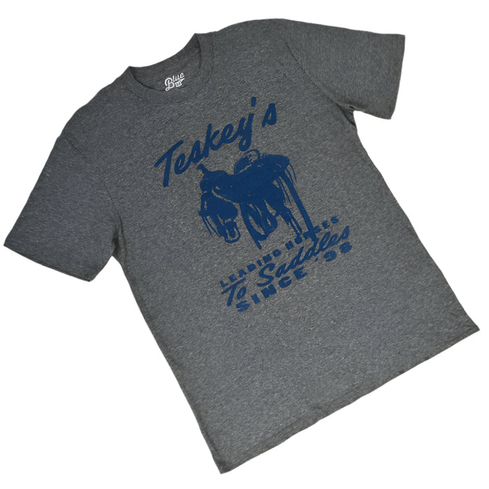 Teskey's Leading Horses To Saddles Tee - Heather Grey TESKEY'S GEAR - SS T-Shirts Teskey's
