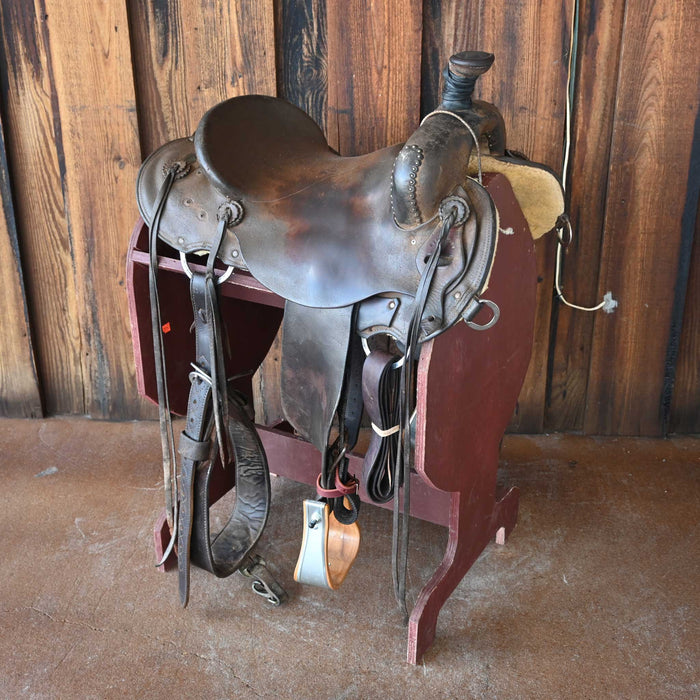 15" USED HAL EVANS RANCH SADDLE
