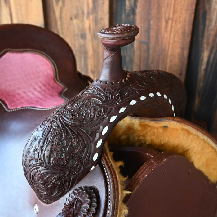 15.5" USED JEFF SMITH RANCH CUTTER SADDLE
