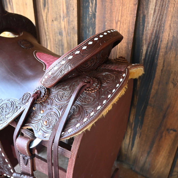 15.5" USED JEFF SMITH RANCH CUTTER SADDLE