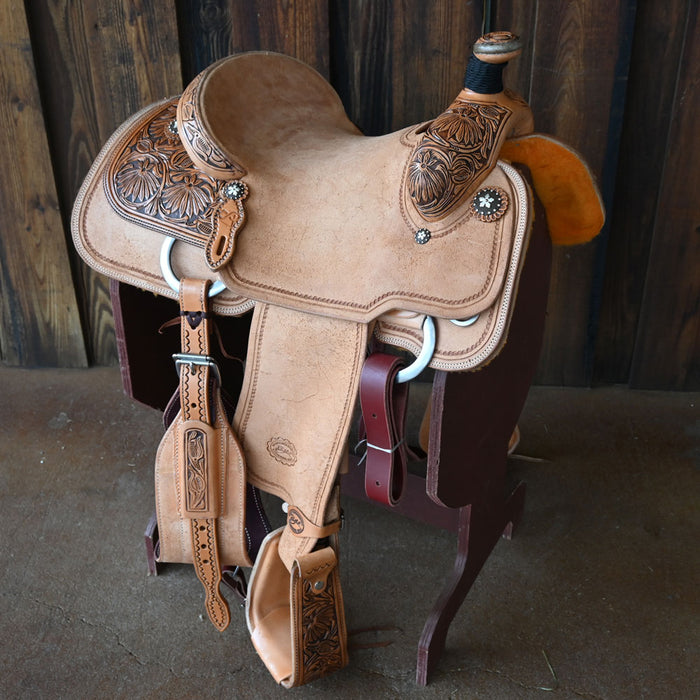 15" PATRICK SMITH TEAM ROPING SADDLE Saddles - New Patrick Smith