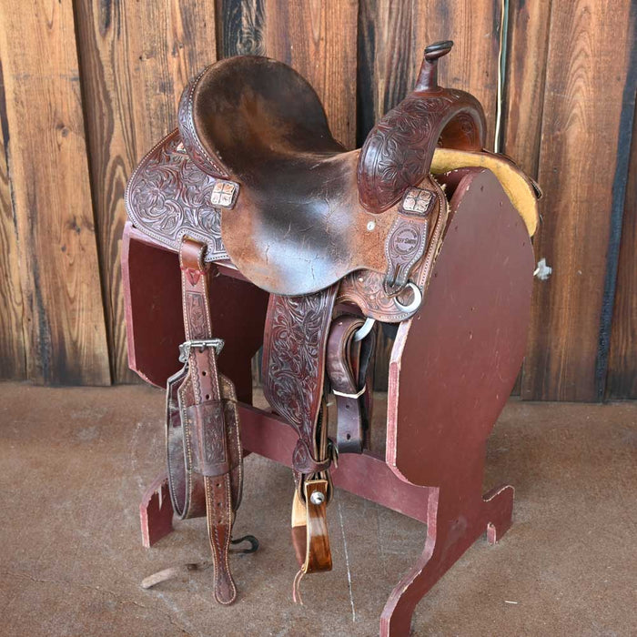 14" USED JEFF SMITH BARREL SADDLE Saddles - Used Jeff Smith