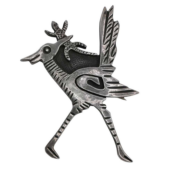 Sterling Silver Roadrunner Pin WOMEN - Accessories - Jewelry - Pins & Pendants Manitou Gallery Historic