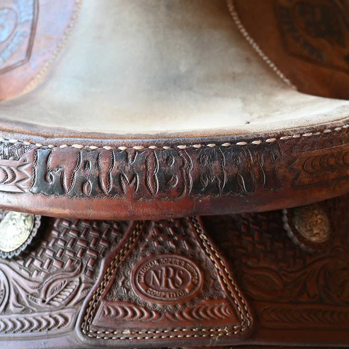 15" USED NRS TEAM ROPING SADDLE Saddles - Used NRS