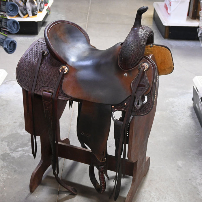 15.5" USED JEFF SMITH CUTTER SADDLE Saddles - Used Jeff Smith