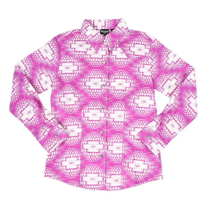 Cruel Denim Girl's Southwest Snap Shirt KIDS - Girls - Clothing - Tops - Long Sleeve Tops Cruel Denim