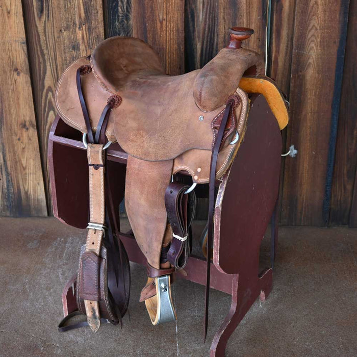 14.5" USED TESKEY'S STRIP DOWN RANCH SADDLE Saddles - Used Teskey's Saddlery