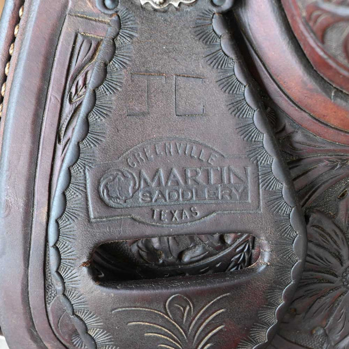 14.5" USED MARTIN TEAM ROPING SADDLE Saddles - Used Martin Saddlery