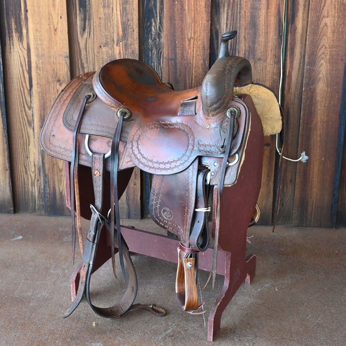 16" USED J&S CUTTING SADDLE Saddles - Used J&S Saddlery