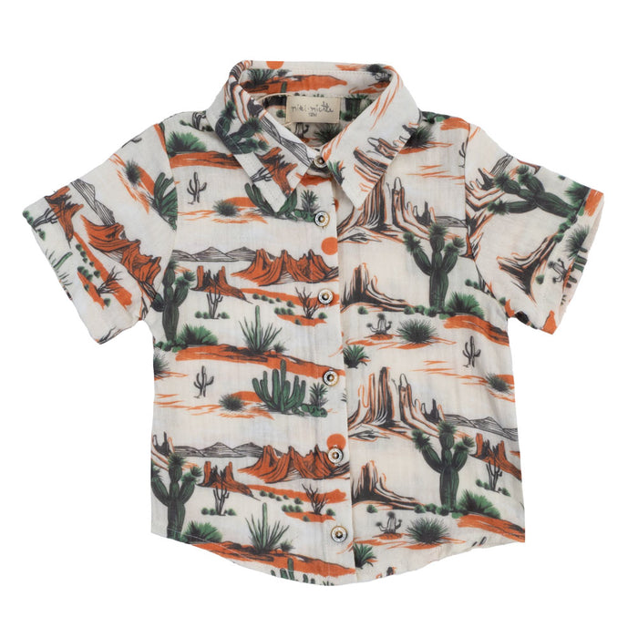 Miki Miette Jerry Western Front Shirt KIDS - Boys - Clothing - Shirts - Short Sleeve Shirts Miki Miette