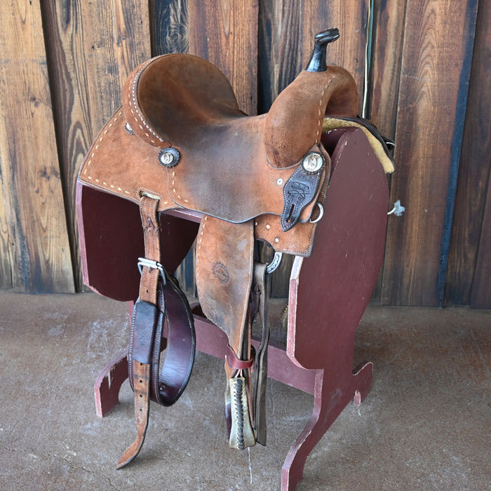 13.5" USED JEFF SMITH TAMI BARREL SADDLE Saddles - Used Jeff Smith