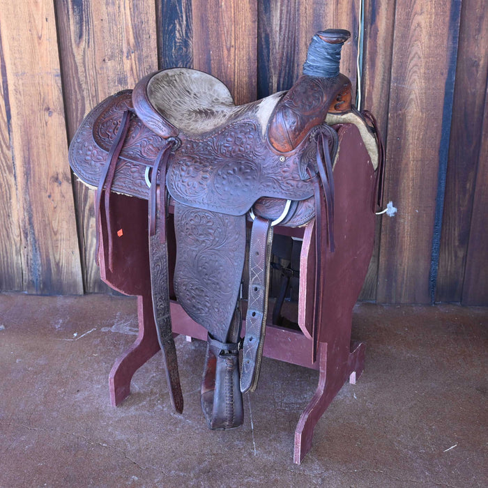 14.5" USED BRADFORD TEAM ROPING SADDLE