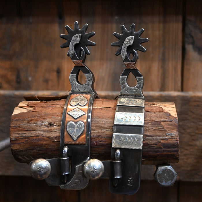 Ray Castleberry Silver & Copper Mounted Spurs