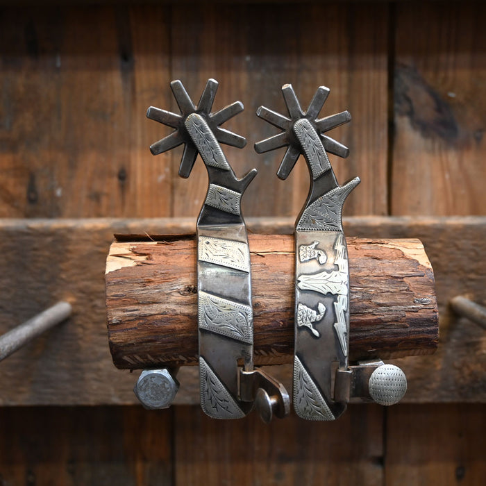 Danny Pollard Silver Mounted Spurs